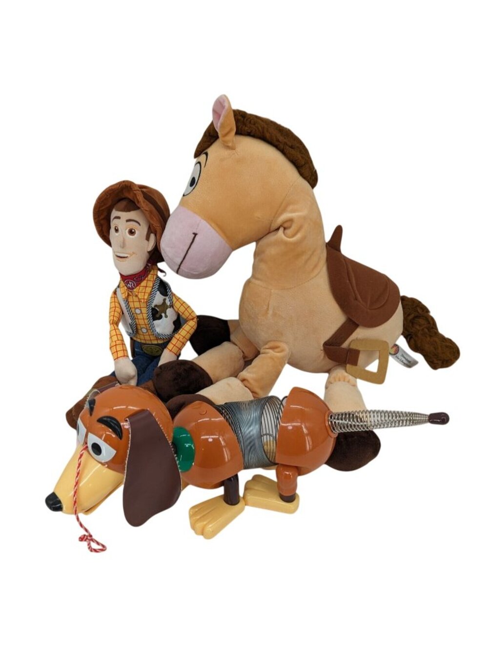 Disney Pixar Toy Story Woody Bulleye Slinky Dog Plush Plastic Y2K Collector 90s